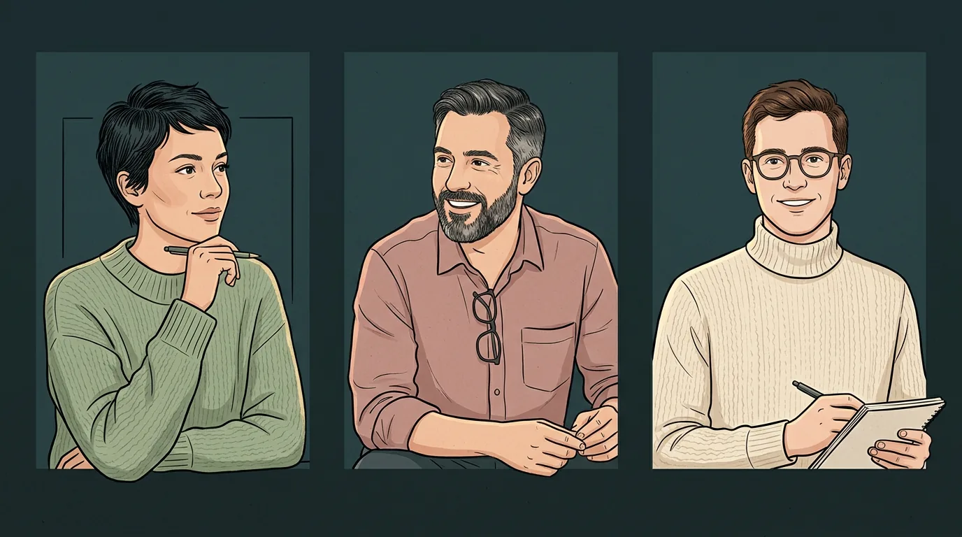 Стилизованная групповая иллюстрация команды Поле — не фото